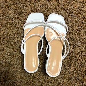 Shein white heeled sandals, size 36 eu